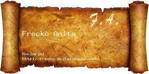 Frecko Anita névjegykártya